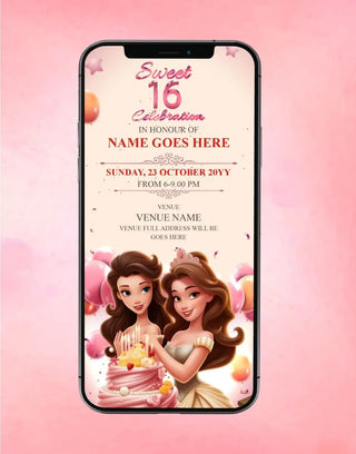 Disney Princess Birthday Invitation Card | IM-2568