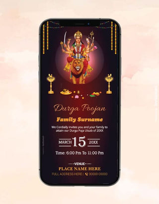 Durga Puja Invitation Card | IM-2138