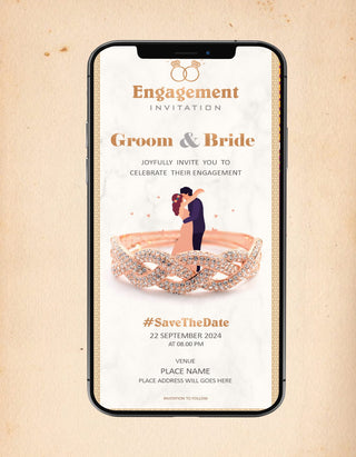 Elegant Engagement Invitation Card | R-39