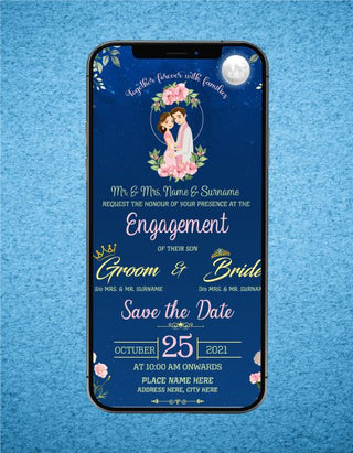 Engagement Invitation night theme | R-25