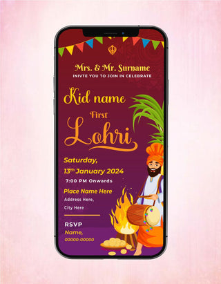 First Lohri Party Invitation | HL-15