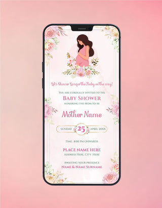 Floral Baby Shower Invitation Templates | BS-15