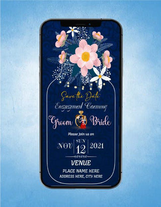 Floral Engagement Invitation Template | R-24