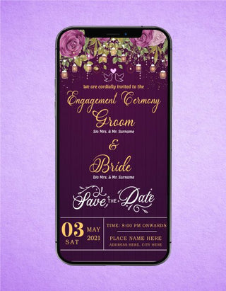 Floral Engagement Invitations | R-23