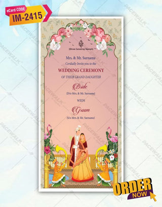 Floral Wedding Invitation PDF | IM-2415