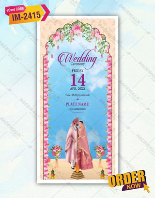 Floral Wedding Invitation PDF | IM-2415