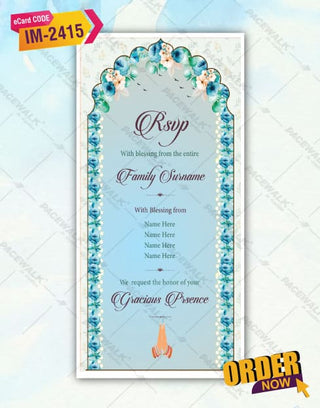 Floral Wedding Invitation PDF | IM-2415