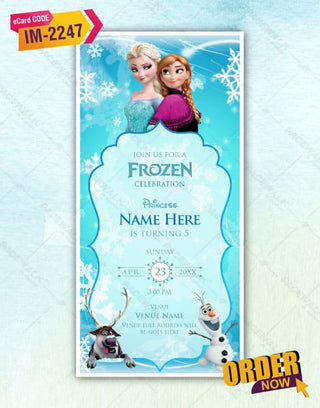 Frozen Birthday Invitations 