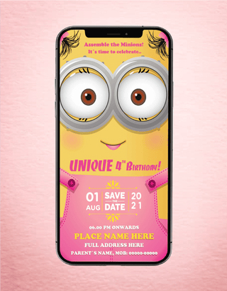 Funny Minions Invitation Card | B-45