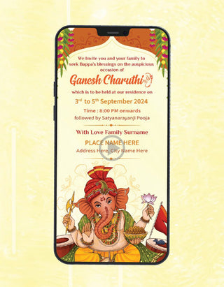 Ganesh Chaturthi Invitation Template Video | GC-14-V