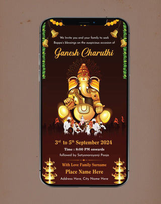 Ganesh Chaturthi Invitation | GC-12