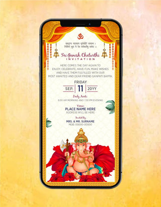 Ganpati Bappa Invitation Card | IM-2231