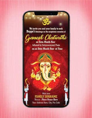 Ganpati Pooja Invitation eCard | GC-08