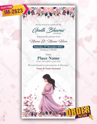 Godh Bharai Invitation Card 