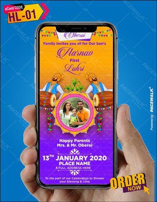 Lohri Invitation  eCards For whatsapp | HL-01