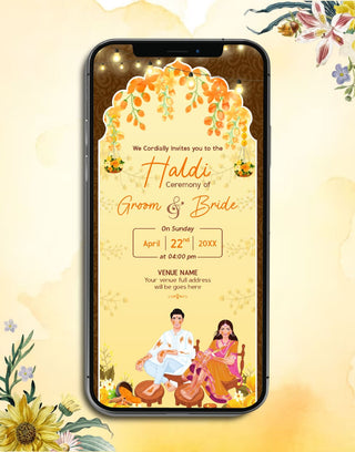 Haldi Ceremony Invitation Card Online | IM-2412