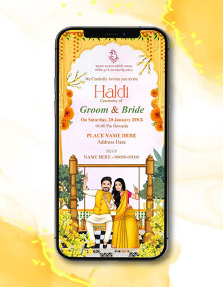 Haldi Function Invitation Card | IM-2373