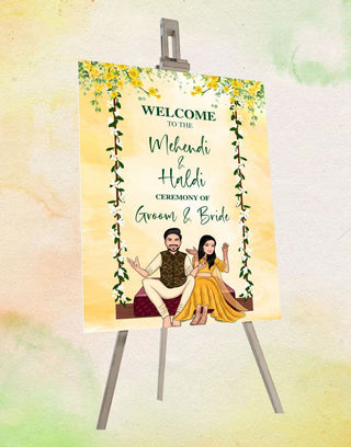 Haldi & Mehndi Signage Board | IM-2449