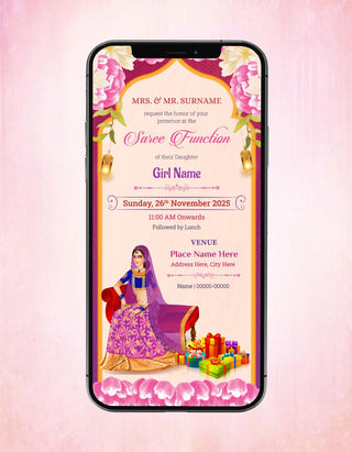 Half Saree Ceremony Invitation | SF-04