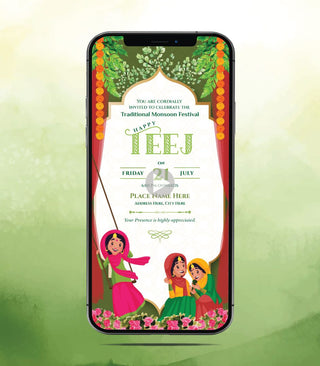 Happy Teej Invitation Video | IM-2168-V