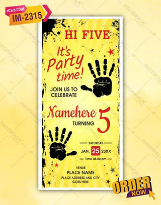 Hi Five Birthday Invitation | IM-2315