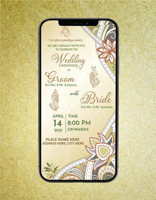 Hindu Wedding Invitation Template | W-113