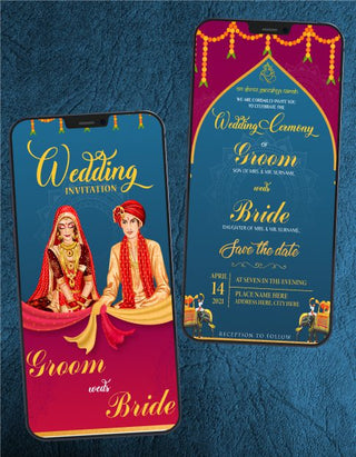 Hindu Wedding Invitation Card | W-93