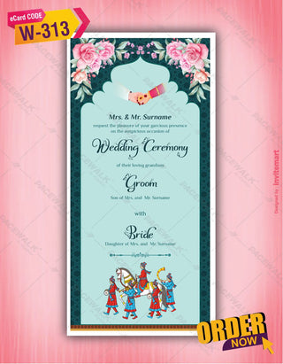 Hindu Wedding Multiple Events Invite PDF Cards | W-313