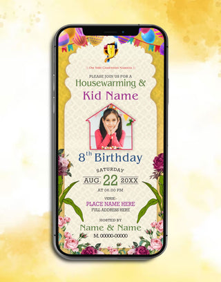 Housewarming &amp; Birthday Invitation Card | IM-2425