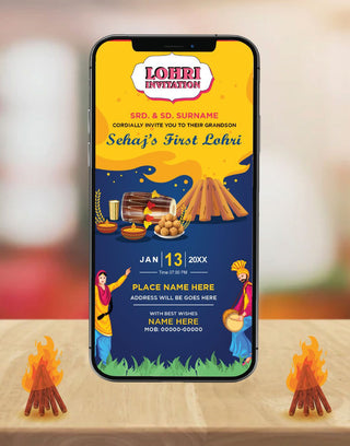 Baby 1st Lohri Invitation Card | IM-2546