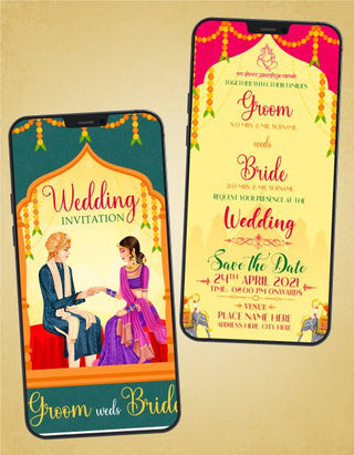 Indian Wedding Cards Online | W-94