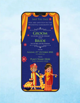 Indian Wedding Save The Date Invite | W-407