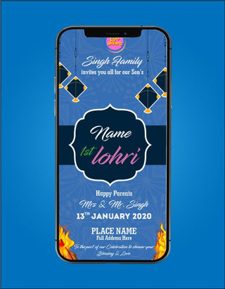 Invitation Card for First Lohri Celebration | HL-09