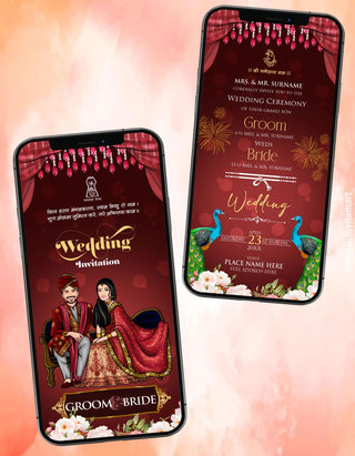 Jain Caricature Wedding Invitation | IM-2222