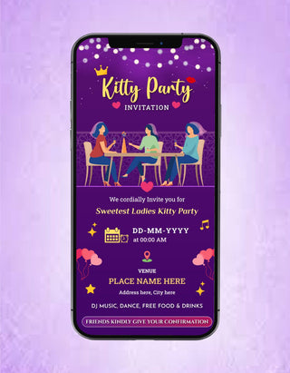 Kitty Party Invitation Card | KT-02