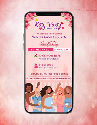 Kitty Party Invitation Templates | KT-03