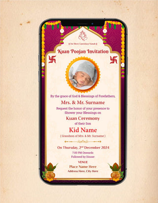 Kuan Poojan Invitation | KP-01