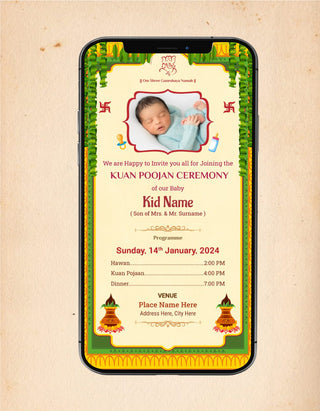 Kuan Poojan Invite Card | KP-03