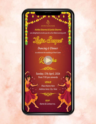 Ladies Sangeet Invitation Video | W-232-V