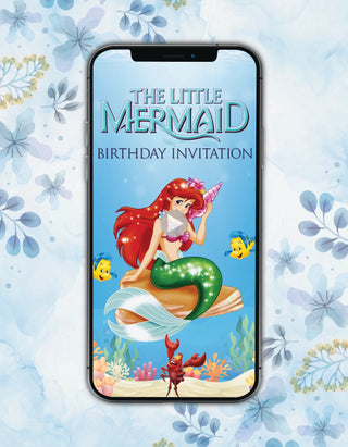 Little Mermaid Birthday Invitation Video | IM-2634