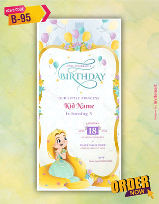 Little Princess Birthday Invitation | B-95