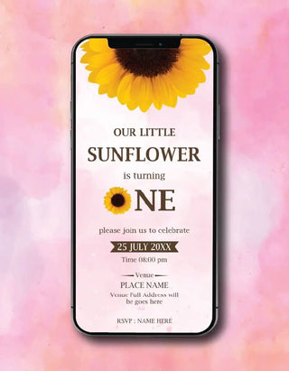 Little Sunflower First Birthday Invitation | IM-2584