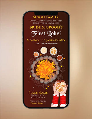 Happy First Wedding Lohri Invitation | IM-2347