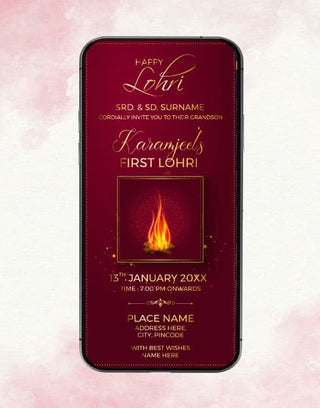 Lohri Invitation Card | IM-2334