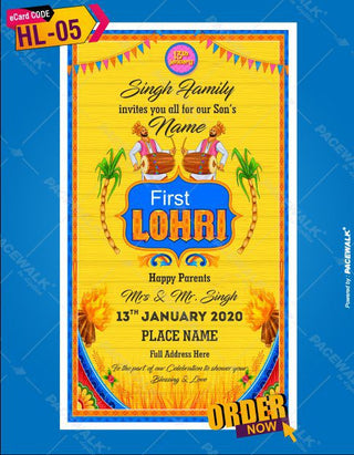 Lohri Invitation eCard 