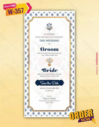 Luxury Wedding Invitation Card | W-357