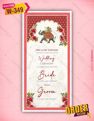 Maharashtrian Wedding Invitation | W-349