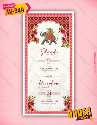 Maharashtrian Wedding Invitation | W-349