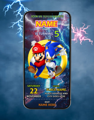 Mario And Sonic Birthday Invitations | IM-2508