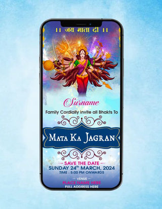 Mata Ka Bhandara Invitation eCard | M-13